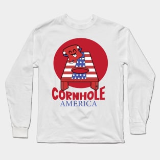 Cornhole Sport America Long Sleeve T-Shirt